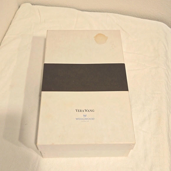 Vera Wang Wedgwood Champagne Flute Pair Clear and Frosted Glass - Picture 9 of 9